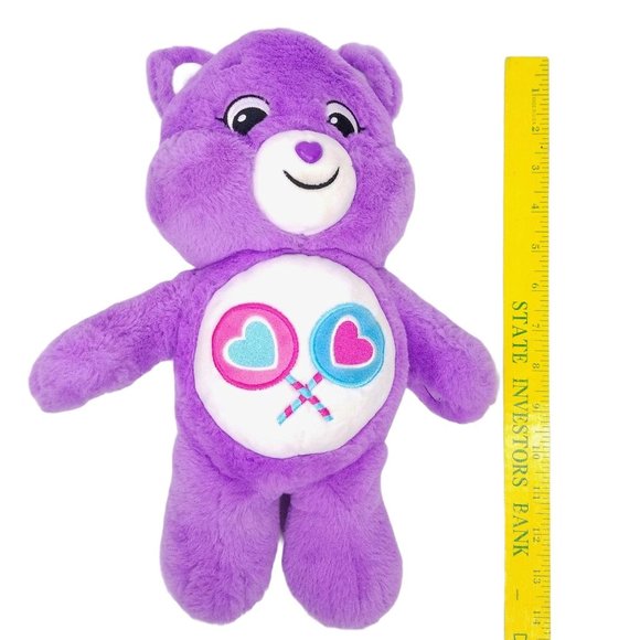 Care Bears Share Bear Plush Purple Violet Heart - Picture 9 of 11